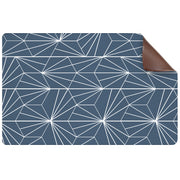 Large Blue Starburst Pet Food Mat